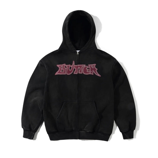 Butter Goods Encounter Zip Hoodie - Washed Black