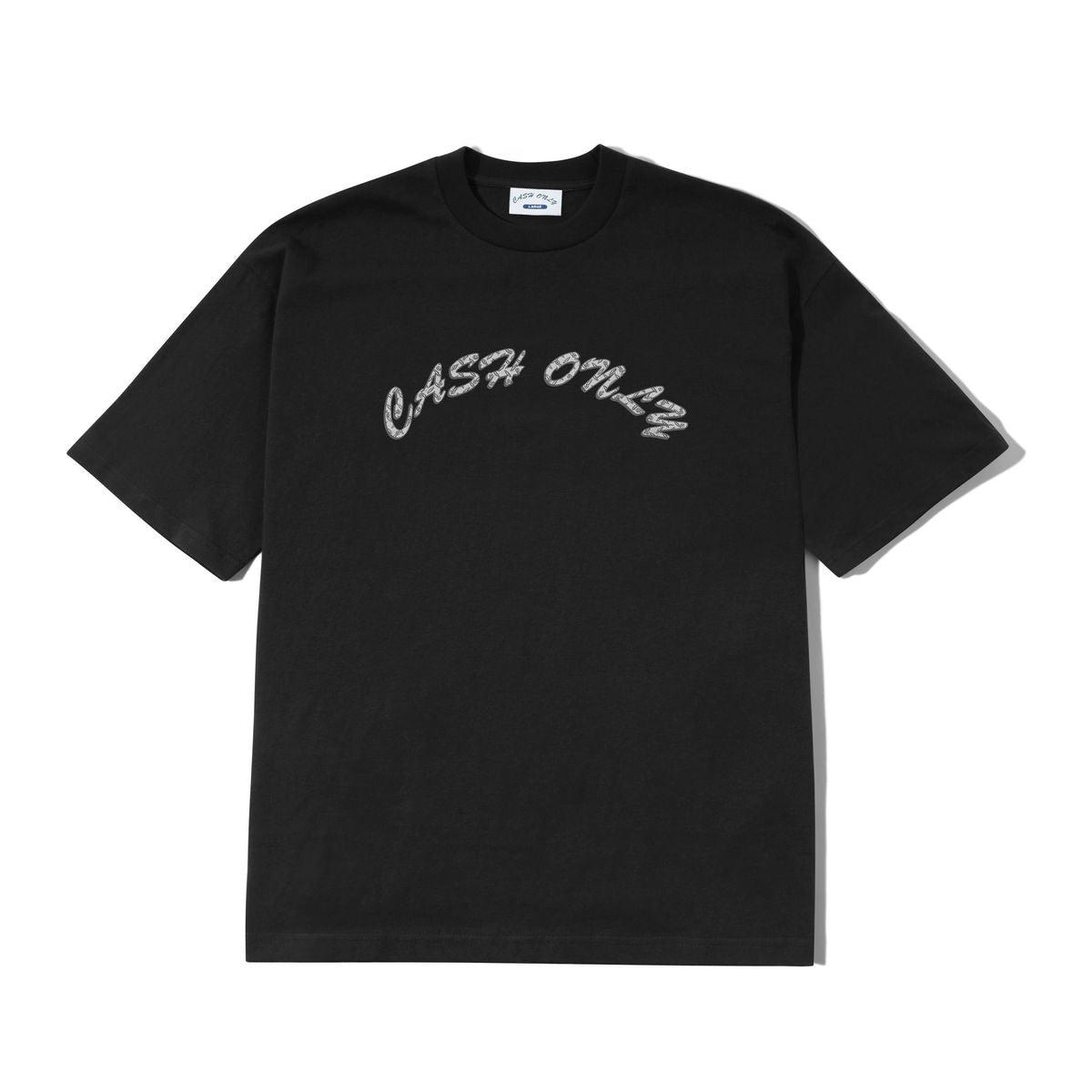 Cash Only Diamond Plate Logo Tee - Black