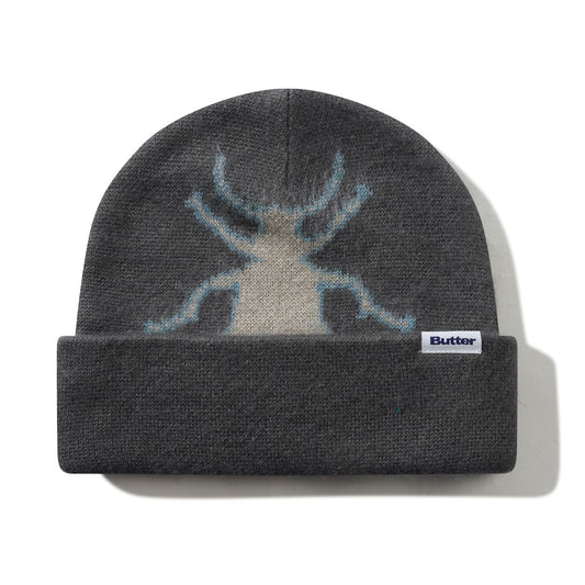 Butter Goods Beetle Mohair Beanie - Charcoal