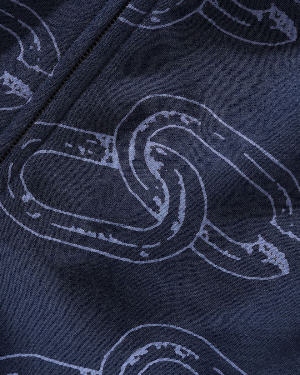 Cash Only Chain Zip-Thru Hoodie - Navy