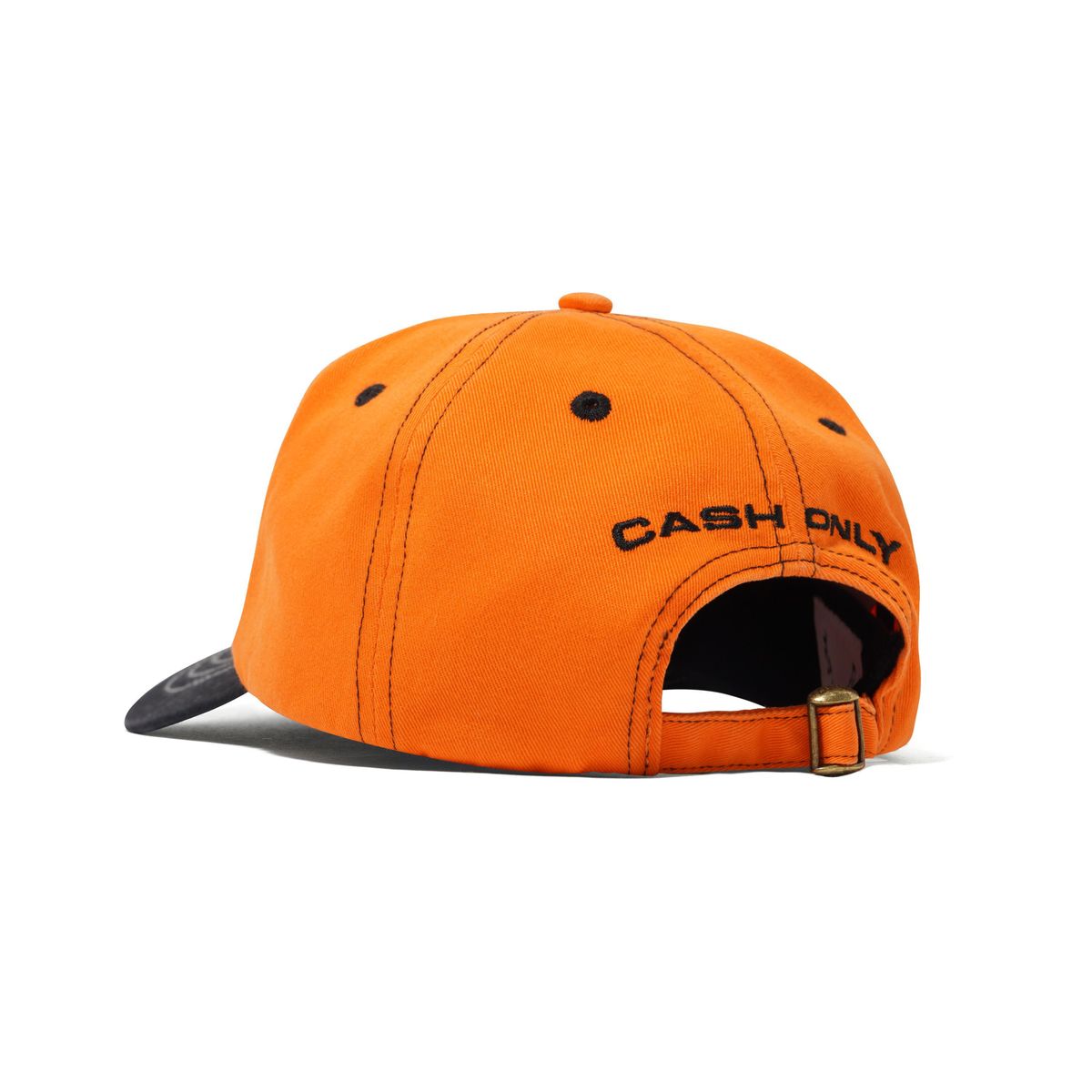 Cash Only Chain 5 Panel Cap - Orange/Black