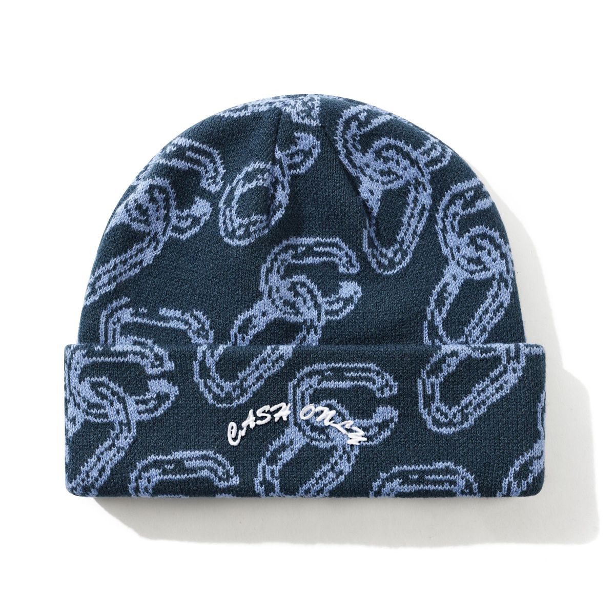 Cash Only Chain Beanie - Navy
