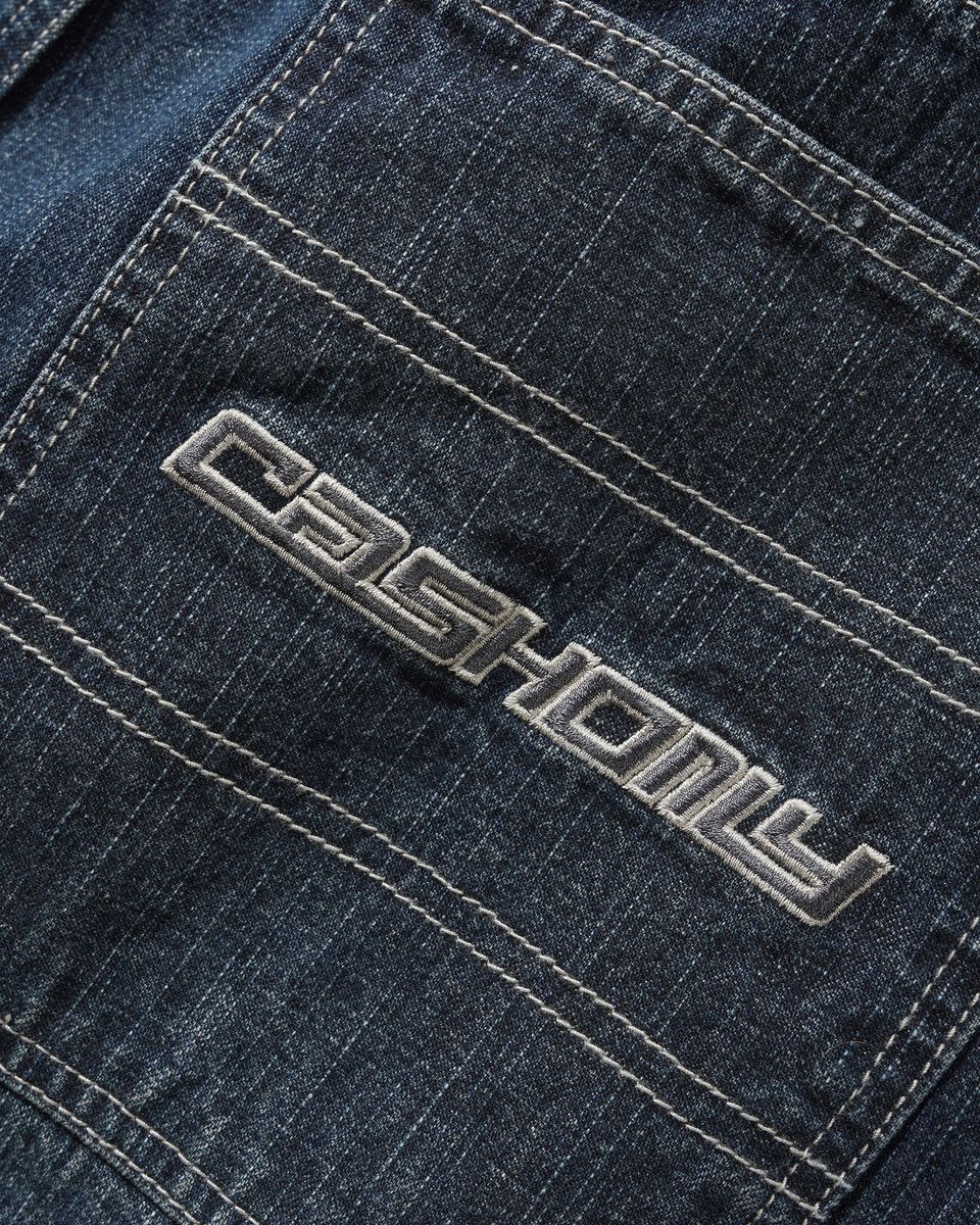 Cash Only Aleka Denim Jeans - Streaky Navy Wash