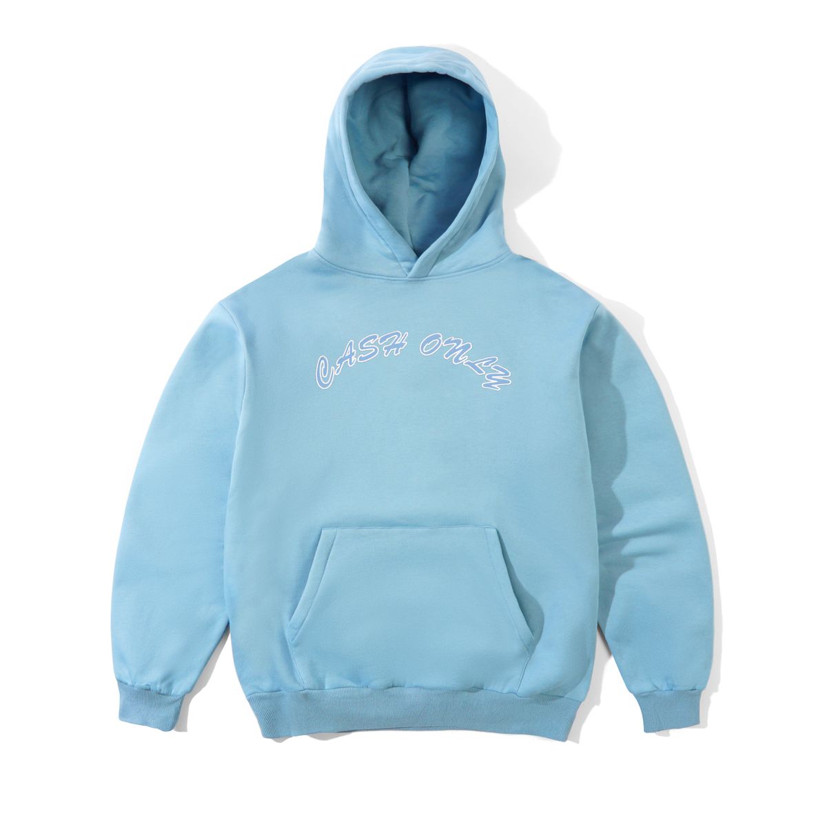 Cash Only Ripstop Logo Applique Hoodie - Sky