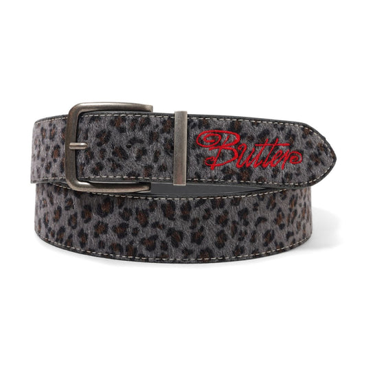 Butter Goods Animal Hide Belt - Grey Leopard