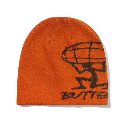 Butter Goods Terrain Skully Beanie - Rust