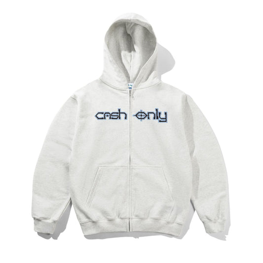 Cash Only Protocol Zip Hoodie - Ash