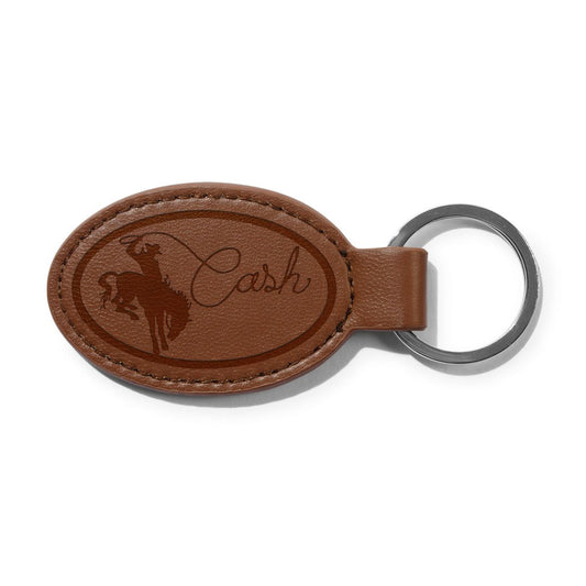 Cash Only Rodeo Key Chain - Tan