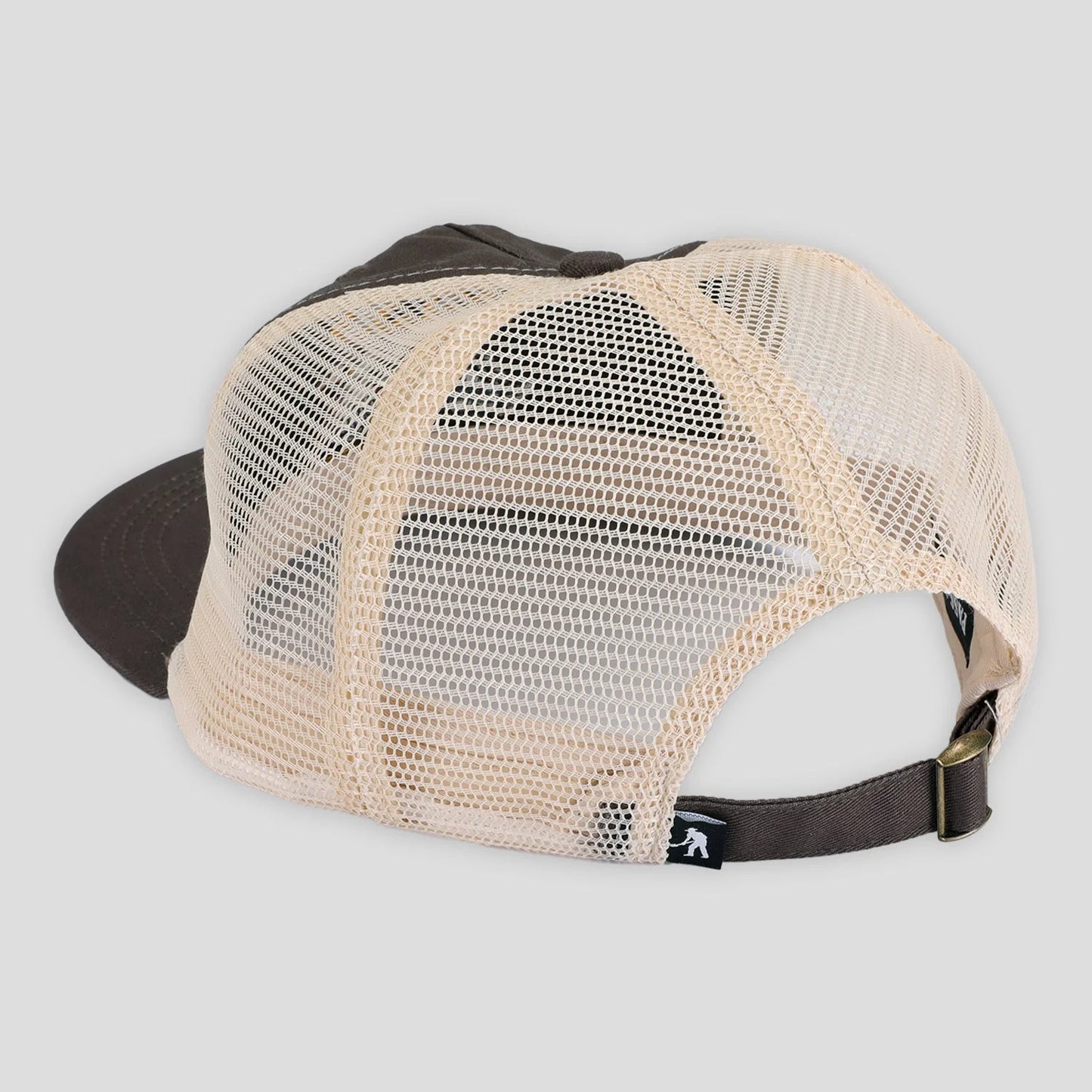 Pass-Port Fast Duck Workers Trucker Hat - Bark/Cream