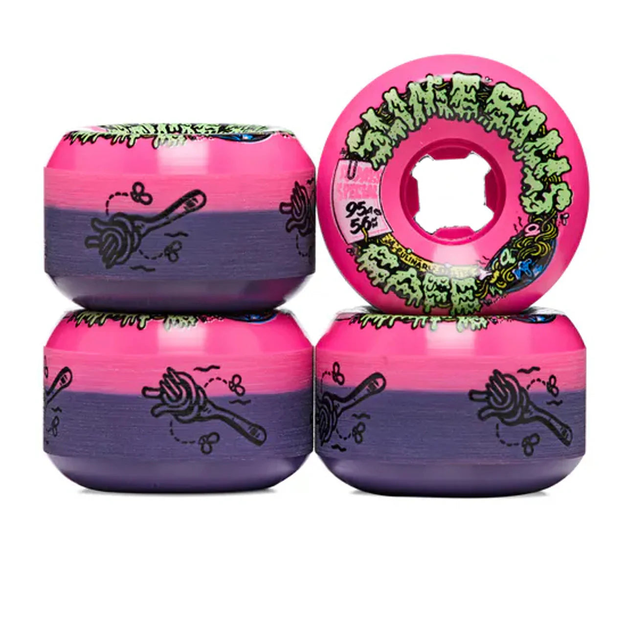 Slime Balls Double Take Cafe Vomit Mini Pink/Black Wheel - 95A 56mm