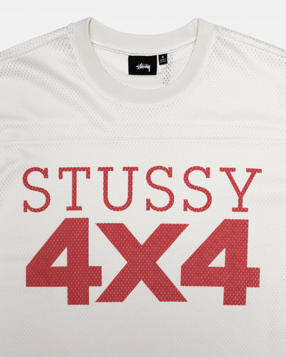 Stussy 4X4 Mesh Football Jersey - Bone