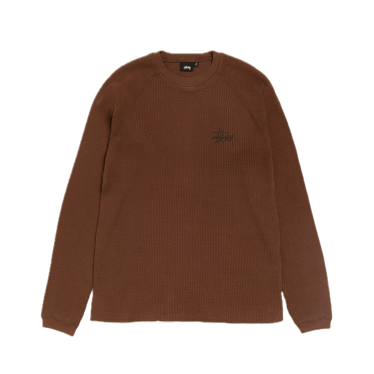 Stussy Raglan Thermal Longsleeve - Brown