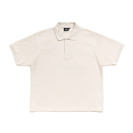 Stussy Classic Pique Polo - Off White