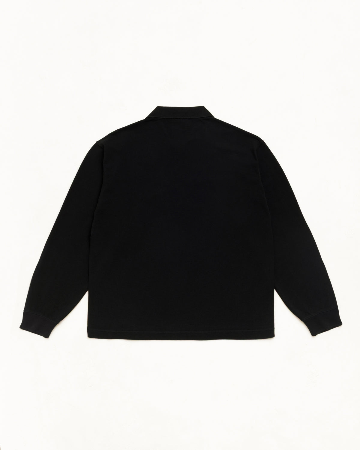 Stussy Classic Pique Longsleeve Polo - Black