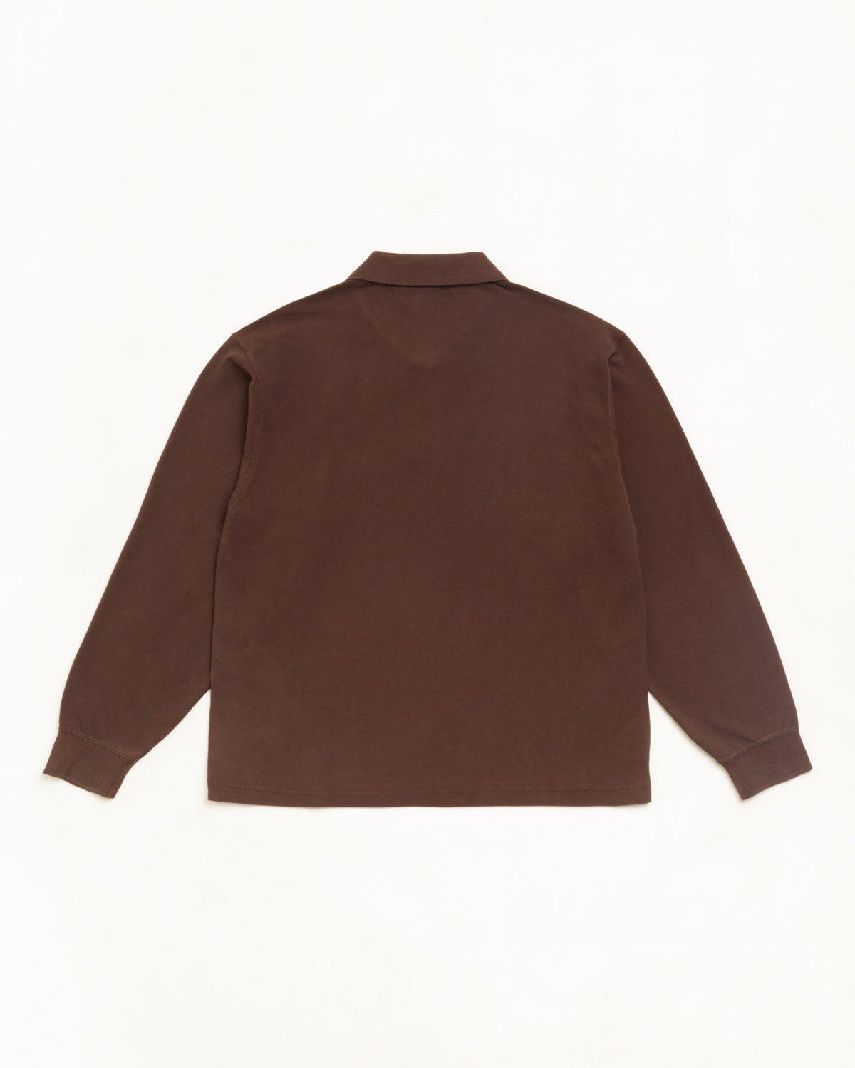 Stussy Classic Pique Longsleeve Polo - Brown