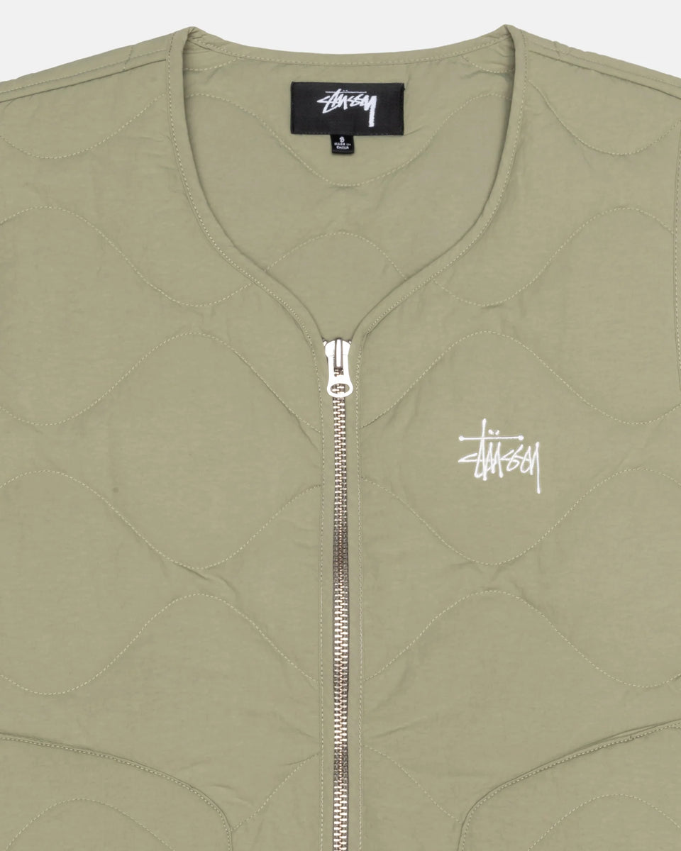 Stussy Recycled Nylon Liner Vest - Coyote – Ninetimes Skateshop