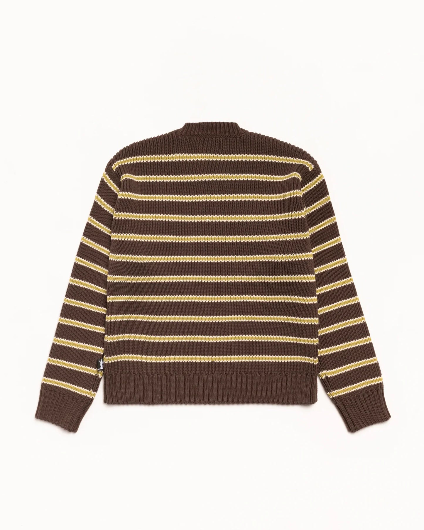 Stussy Chunky Cotton Stripe Sweater - Forest