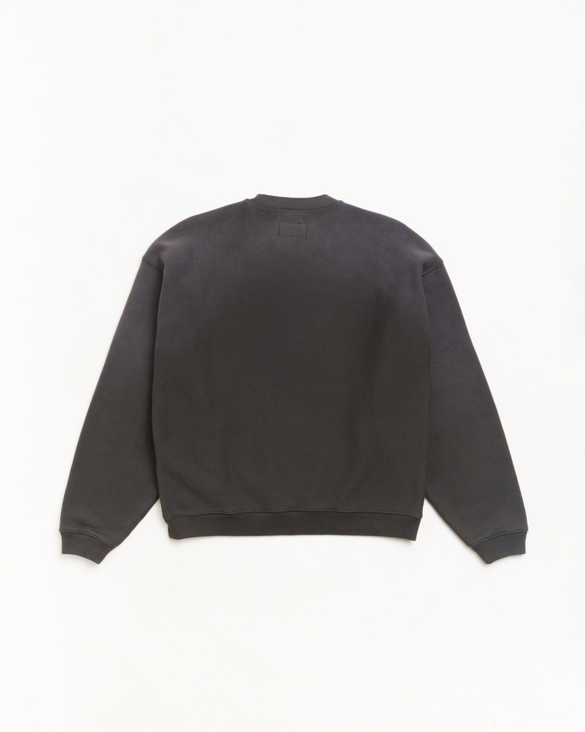 Stussy Sun Faded Oversized Crewneck Sweater - Black