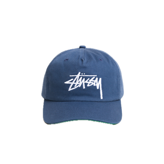 Stussy Big Stock Mid Depth Cap - Deep Blue