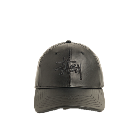 Stussy Low Pro Leather Strapback Cap - Black