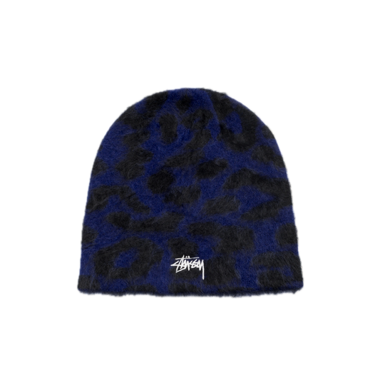 Stussy Cashmere Leopard Skullcap - Royal