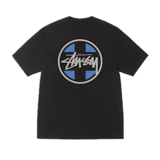 Stussy Cross Dot Pigment Dyed Tee - Black