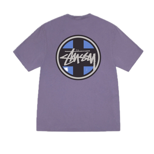 Stussy Cross Dot Pigment Dyed Tee - Grape