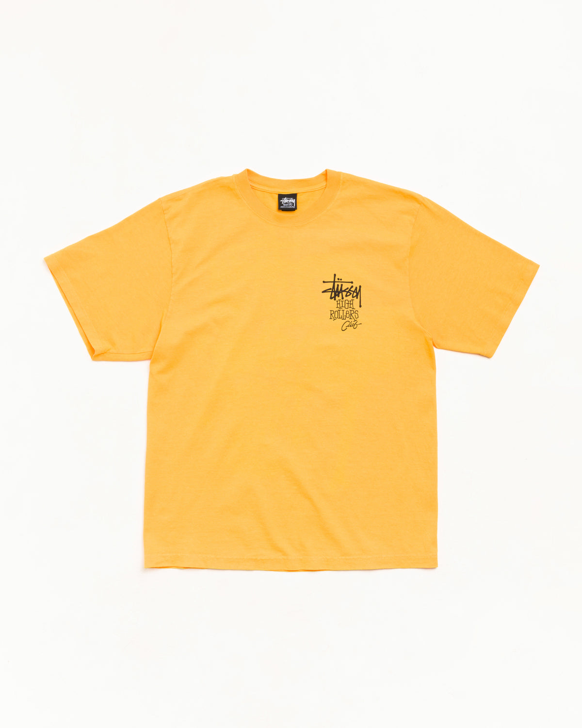 Stussy High Rollers Pigment Dyed Tee - Marigold