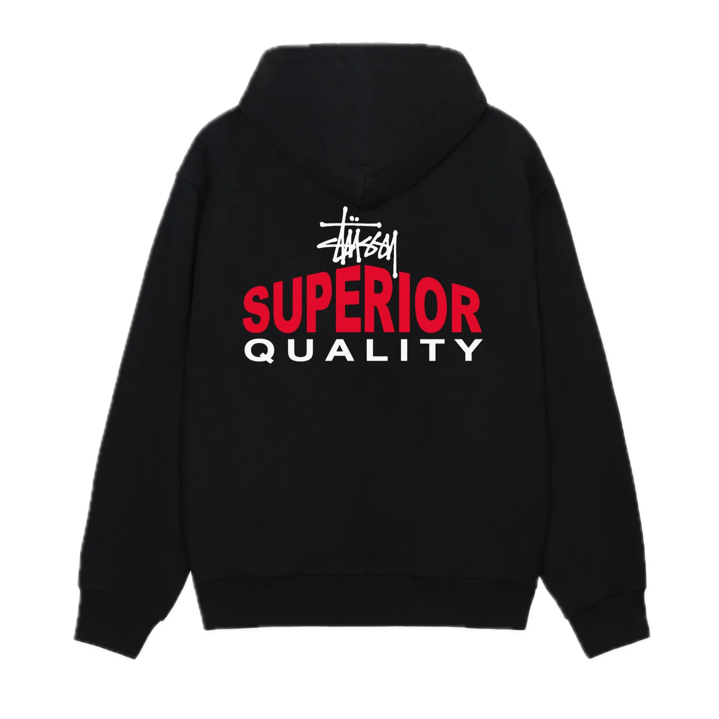 Stussy Superior Quality Zip Hoodie - Black – Ninetimes Skateshop Stussy Superior Quality Zip Hoodie - Black – Ninetimes Skateshop