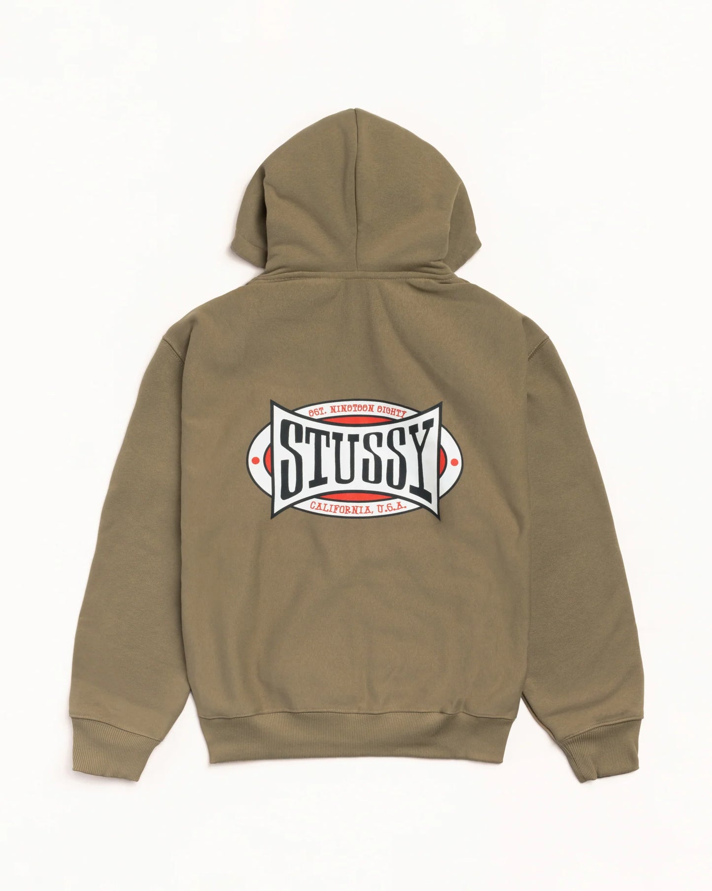 Stussy Champion Oval Zip Hood - Army