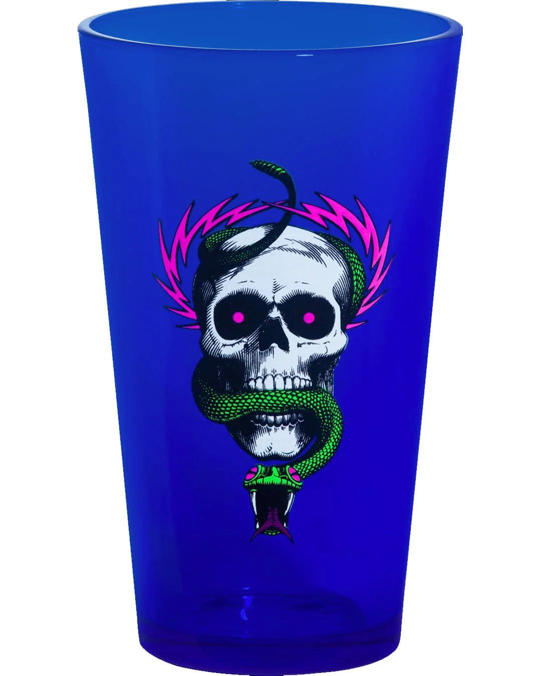 Powell Peralta McGill Skull & Snake Pint Glass - Blue