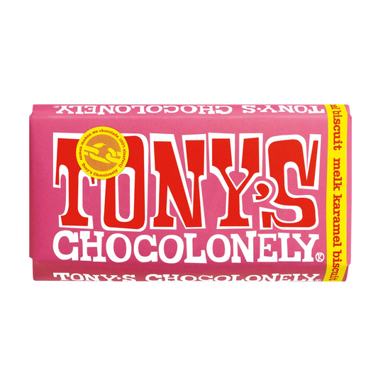 Tony's Chocolonely Caramel Biscuit Milk Chocolate Bar