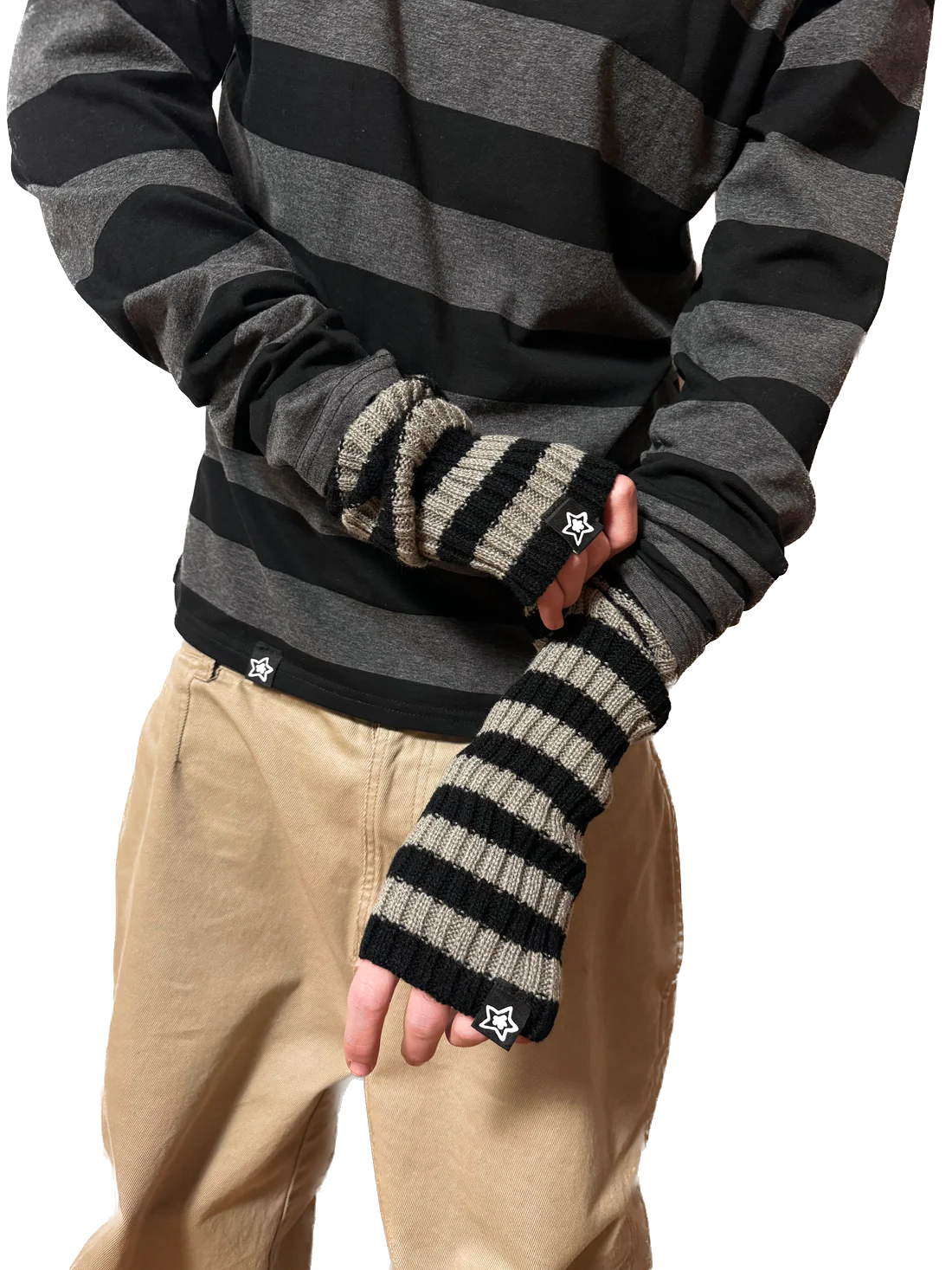 Star Team Wrist Warmer - Brown/Beige