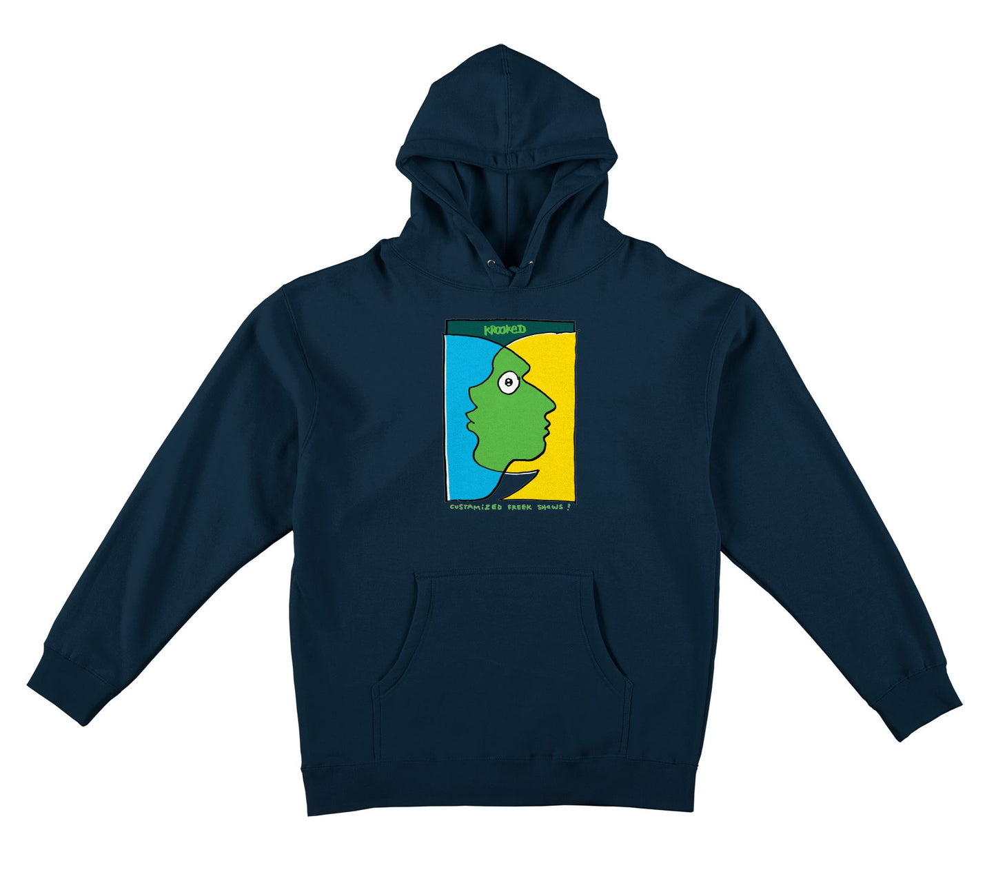 Krooked Freakshows Pullover Hoodie - Navy/Multicolor