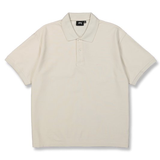 Stussy Classic Pique Polo - Off White