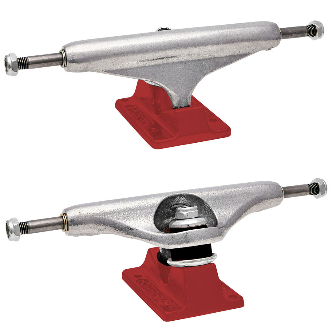 Independent Stage 11 Hollow Trucks - Silver/Ano Red