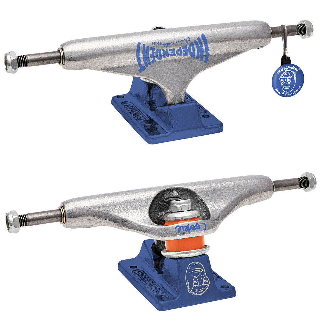 Independent Chris Colbourn Stage 11 Faces Trucks - Silver/Ano Blue