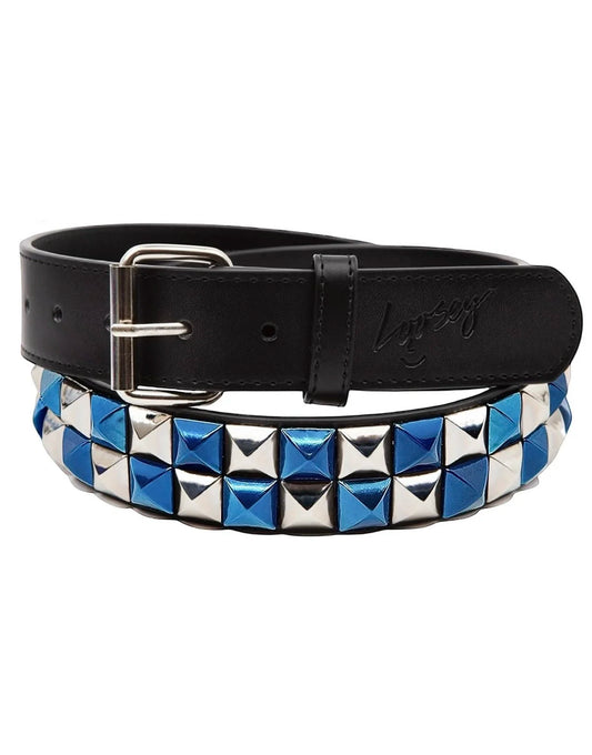 Loosey Stud Finder Checkered Belt - Blue