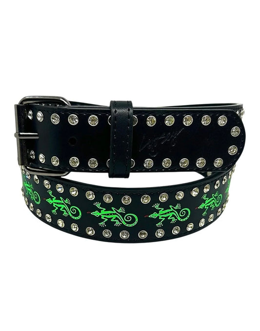 Loosey Gecko Rhinstone Belt - Block