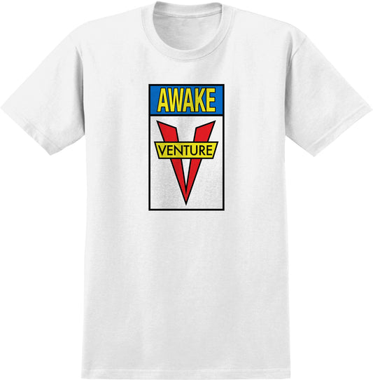 Venture Awake Tee - White/Blue/Yellow/Red