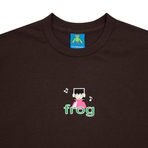 Frog I'm Not Listening Tee - Brown