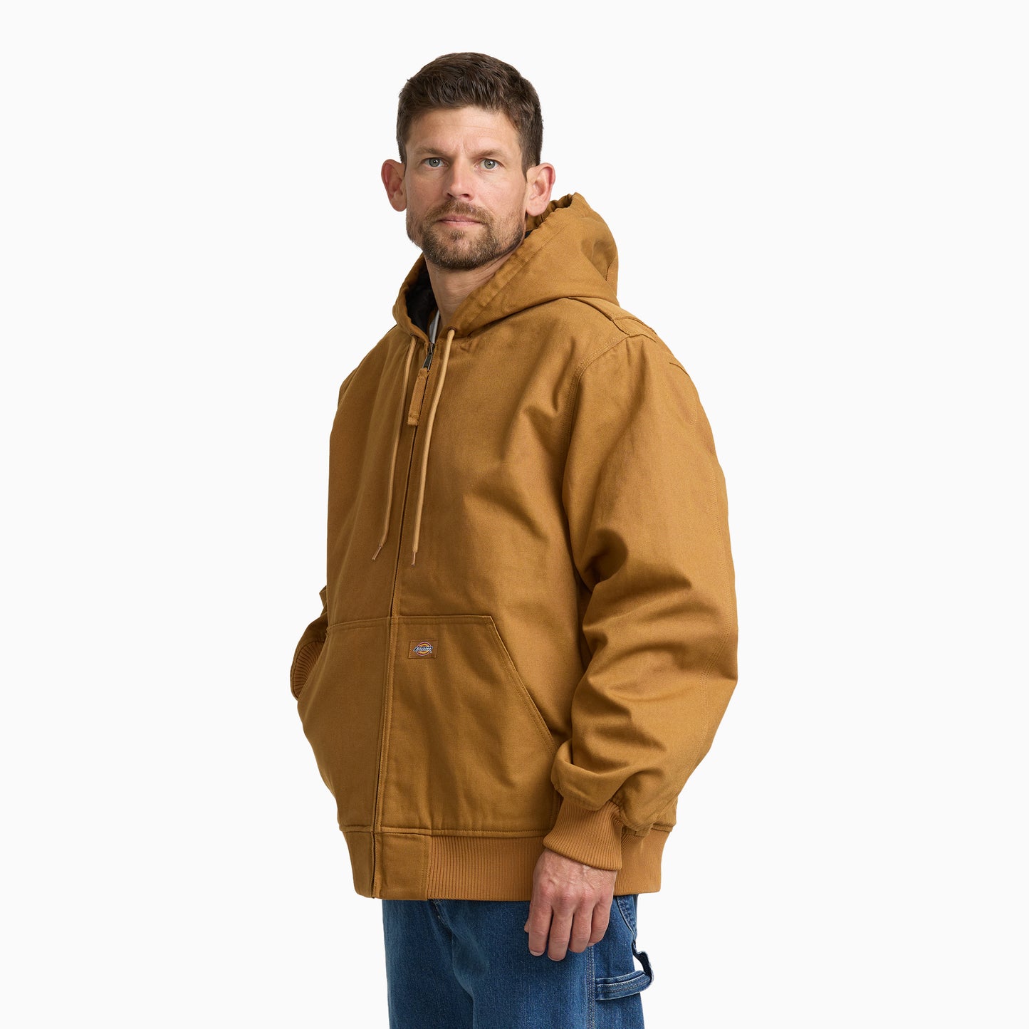 Dickies Hooded Duck Bomber Jacket - Brown Duck
