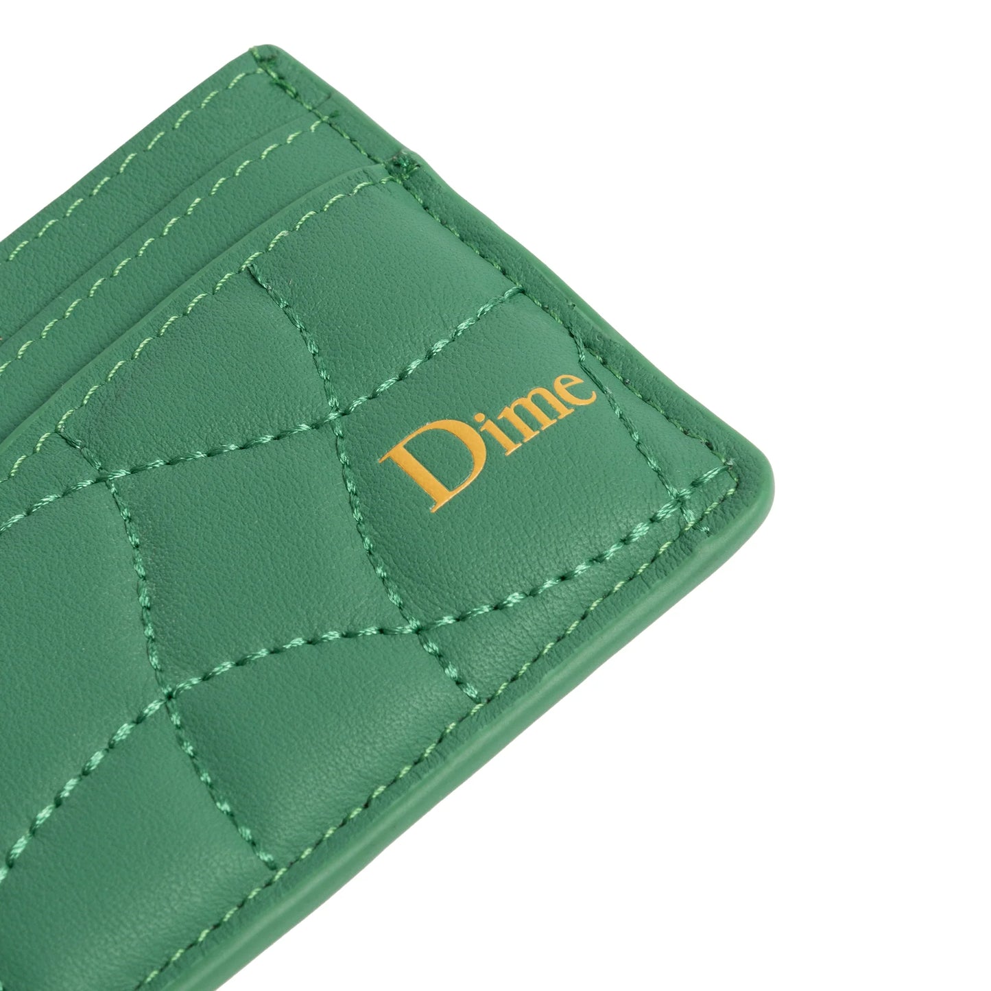 Dime Quilted Cardholder - Grass