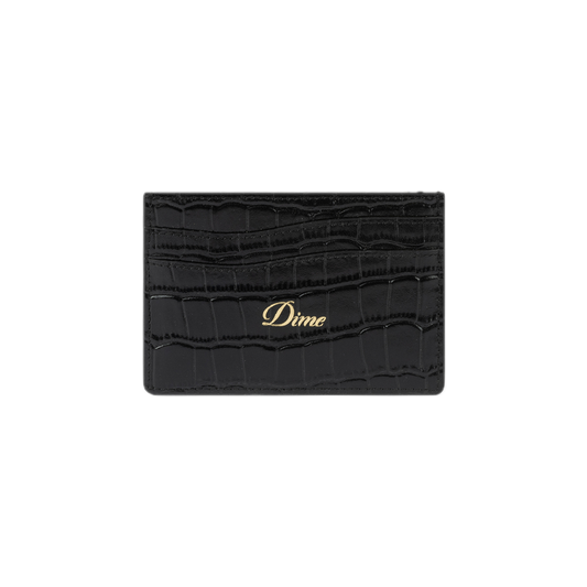 Dime Croc Card Holder - Black