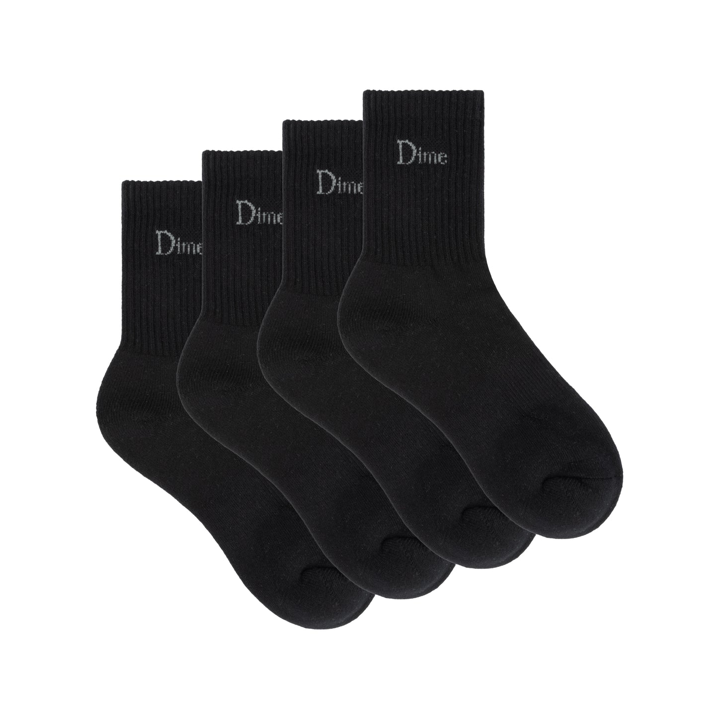 Dime Classic 2 Pack Long Socks - Black