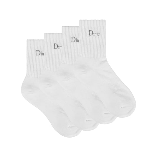 Dime Classic 2 Pack Long Socks - White