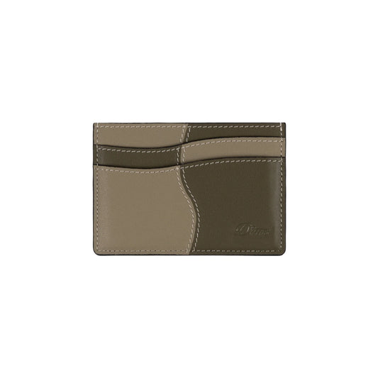 Dime Wave Leather Cardholder - Sage