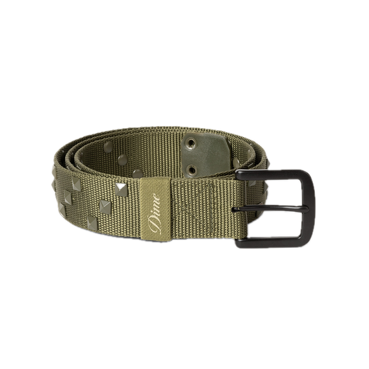 Dime Studded Belt - Army Green