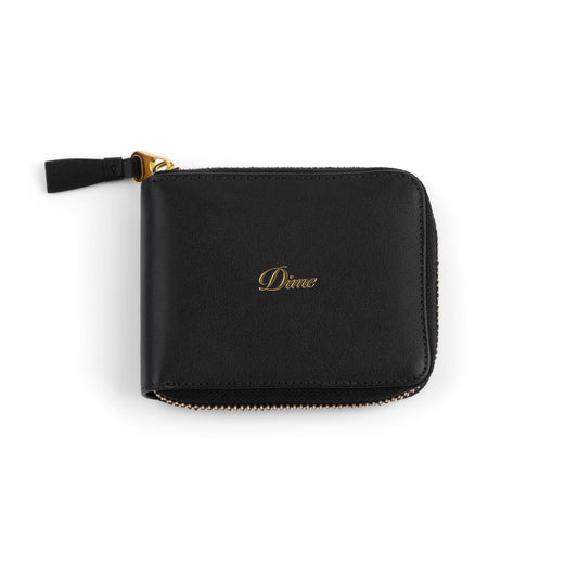 Dime Cursive Zip Wallet - Black