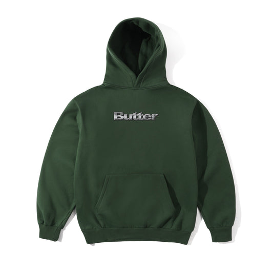 Butter Goods Alloy Logo Hoodie - Bottle Green